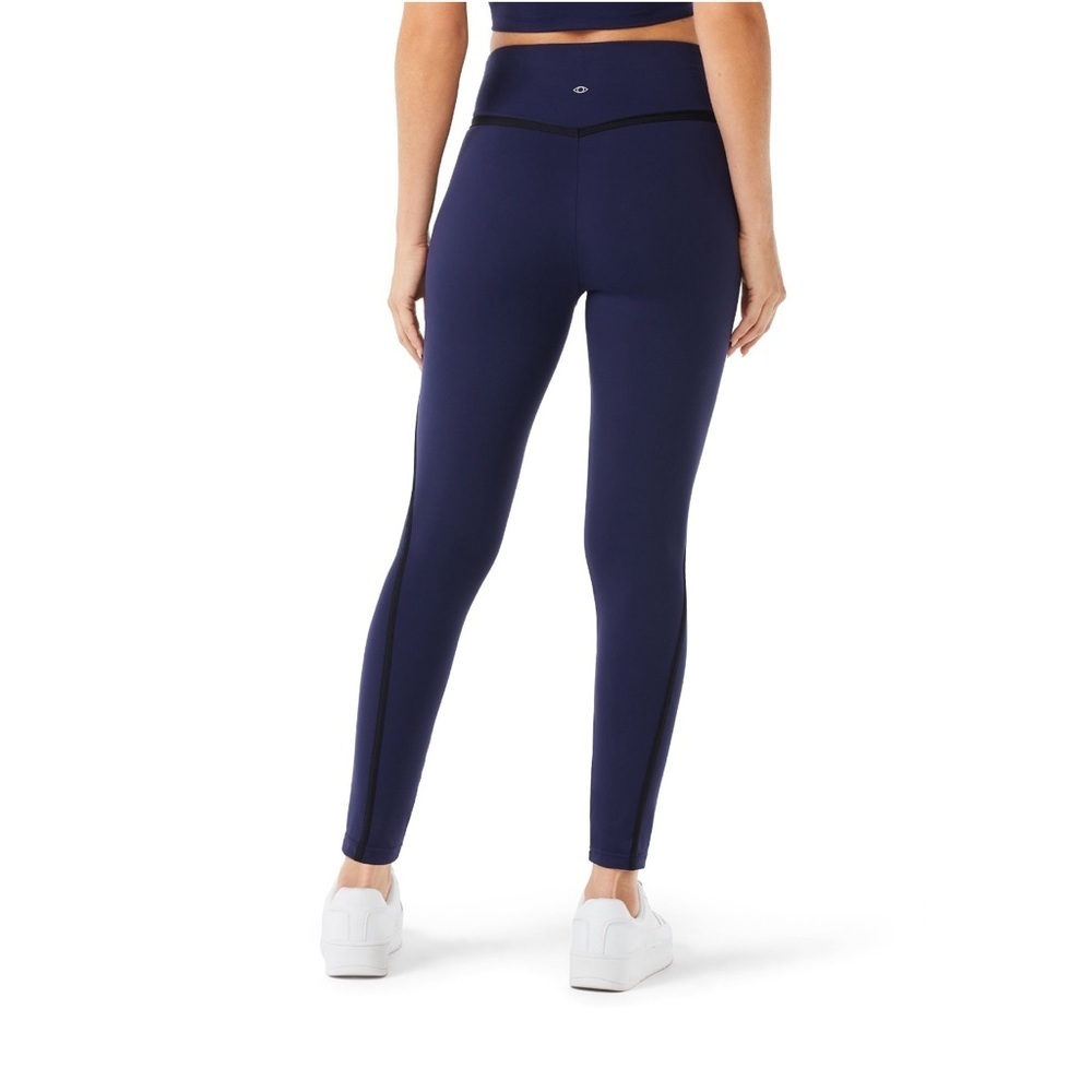 Sofia Active by Sofia Vergara Women's Lux Navy High Waist Compression Leggings - Picture 2 of 6